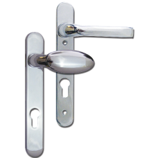 MILA Prolinea 92 Lever/Pad UPVC Furniture - 220mm Backplate  - Chrome Plated