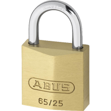 ABUS 65 Series  Open Shackle Padlock 25mm Keyed To Differ 65/25  - Brass