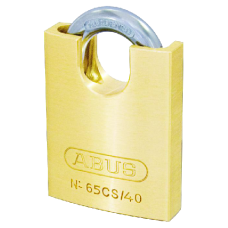 ABUS 65 Series  Closed Shackle Padlock 40mm KD 65CS/40  - Brass