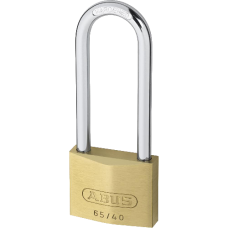 ABUS 65 Series  Long Shackle Padlock 40mm Keyed Alike 6404 63mm Shackle 65/40HB63  - Brass