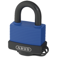 ABUS 70IB Series Aqua Safe Marine Brass Open  Shackle Padlock 50mm Keyed Alike 6401 70IB/50  - Black & Blue