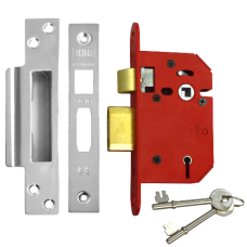 UNION J2205 StrongBOLT 5 Lever Sashlock 64mm Keyed To Differ  - Stainless Steel