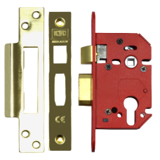 UNION JL22EUS StrongBOLT Euro Sashcase 64mm  - Polished Brass