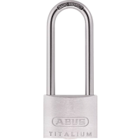 ABUS Titalium 64TI Series Long Shackle Padlock 30mm Keyed To Differ 60mm Shackle 64TI/30HB60  - Silver