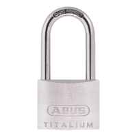 ABUS Titalium 64TI Series Long Shackle Padlock 40mm Keyed To Differ 40mm Shackle 64TI/40HB40  - Silver