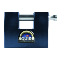 SQUIRE Stronghold WS75 Steel Container Sliding Shackle Padlock  - Black