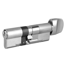 EVVA EPS 3* Anti-Snap Euro Key & Turn Cylinder KD 21B 87mm 41Ext-T46 36-10-T41  - Nickel Plated