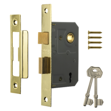 ERA 473 & 573 3 Lever Sashlock 64mm Brass  - Polished Brass