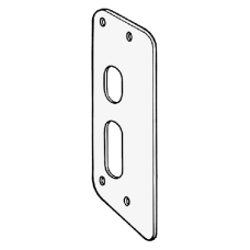 KICKSTOP AT5 Anti-Thrust Plate for Sashlocks AT5 Satin Silver - Satin Chrome