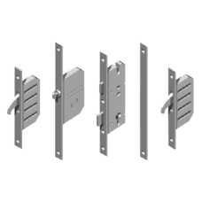 WINKHAUS AV2 EntryGuard Lever Operated Latch & Deadbolt 16mm Flat - 2 Hook 35/92