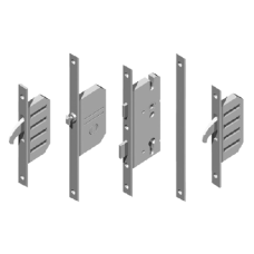 WINKHAUS AV2 EntryGuard Lever Operated Latch & Deadbolt 16mm Flat - 2 Hook 45/92