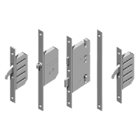 WINKHAUS AV2 EntryGuard Lever Operated Latch & Deadbolt 16mm Flat - 2 Hook 55/92