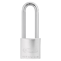 ABUS Titalium 86TIIB Long Nano Shackle Euro Padlock 45mm 86TIIB/45 Weatherproof - Silver