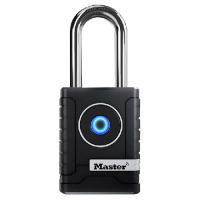 MASTER LOCK Weather Resistant Long Shackle Bluetooth Padlock 56mm 4401EURLHEC - Boron Carbide