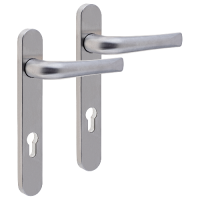 MILA Supa 92 Lever/Lever - 220mm Backplate Brushed  - Satin Stainless Steel