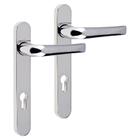 MILA Supa 92 Lever/Lever - 240mm Backplate  - Polished Stainless Steel