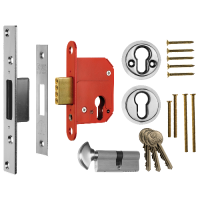 ERA 233 Fortress BS Euro Keyless Egress Key & Turn Deadlock With Cylinder 64mm PC KD  - Chrome Plated