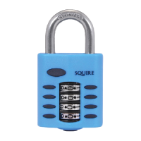 SQUIRE CP40S & CP50S All-Weather Combination Padlock 50mm  - Stainless Steel