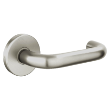 URFIC Easy Click Return To Door Lever on Rose  - Satin Nickel