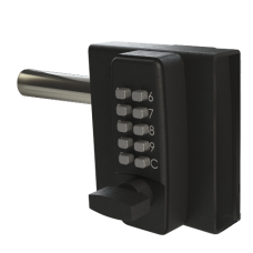 GATEMASTER DGLS Single Sided Handed Digital Gate Lock Right Handed DGLS01R 10mm 30mm - Black