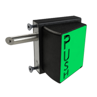 GATEMASTER SBQEKL Bolt On Cylinder Exit Pushpad Left Handed SBQEKLL01 10mm 30mm - Black & Green