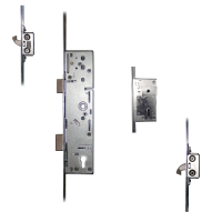 ERA Lever Operated Latch & Deadbolt Split Spindle - 20mm Faceplate - 2 Large Hooks & Deadlock 45/92