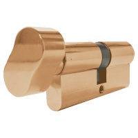 GreenteQ Gamma Euro Key & Turn Cylinder 90mm 45/T45 40/10/T40 Keyed To Differ  - Polished Brass