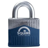 SQUIRE Warrior Open Shackle Padlock Key Locking 55mm - Blue & Silver