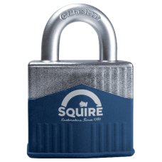 SQUIRE Warrior Open Shackle Padlock Key Locking 55mm - Blue & Silver