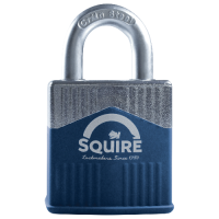 SQUIRE Warrior Open Shackle Padlock Key Locking 45mm - Blue & Silver