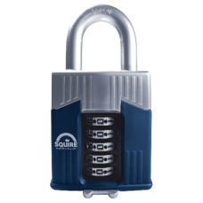 SQUIRE Warrior Open Shackle Combination Padlock 65mm  - Blue & Silver