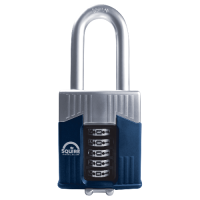 SQUIRE Warrior Long Shackle Combination Padlock 65mm - Blue & Silver