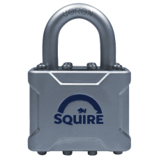 SQUIRE Vulcan Open Boron Shackle Padlock Key Locking 40mm - Blue & Silver