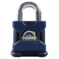 SQUIRE SS50EM  Marine Grade Stronghold Open Shackle Padlock Body Only  - Black & Blue