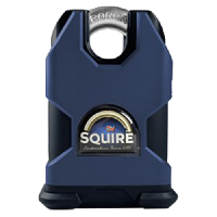 SQUIRE SS50CEM Marine Grade Stronghold Closed Shackle Padlock Body Only  - Black & Blue