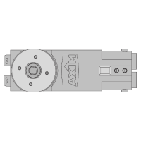 AXIM TC-9901 Concealed Transom Closer Body Only Size 1 No Hold Open - Satin Anodised Aluminium