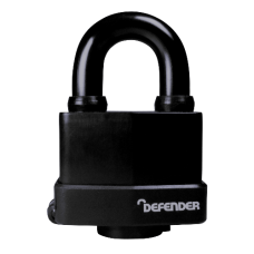 DEFENDER All Terrain Open Shackle Padlock 50mm Keyed To Differ - Black