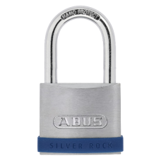 ABUS Silver Rock 5 Long Shackle Padlock 40mm Keyed To Differ 63mm Shackle - Stainless Steel Effect