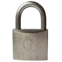 LINCE Nautic Brass Body Corrosion Resistant Open Shackle Padlock 35mm - Stainless Steel