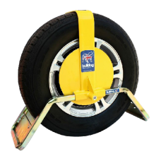 BULLDOG QD Series Wheel Clamp To Suit Caravans & Trailers QD34 Suits Tyres 185mm Width 330mm Rim Diameter - Yellow