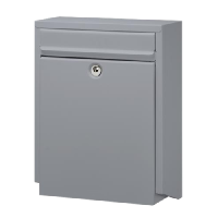 DAD Decayeux D100 Series Post Box  - Silver Grey