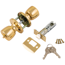 ERA 166 Entrance Knobset  Keyed To Differ  - Electro Brass