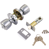 ERA 166 Entrance Knobset  Keyed To Differ  - Satin Chrome