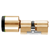 EVVA AirKey Euro Double Proximity - Key EPS Cylinder Sizes 97mm to 122mm  - Polished Brass