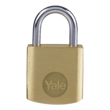 YALE Y110B  Open Shackle Padlock 20mm Single Keyed To Differ - Brass