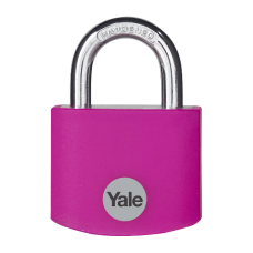 YALE YE3B Aluminium Open Shackle Padlock Pink