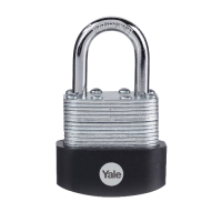 YALE Y125B High Security Laminated Steel Open Shackle Padlock 50mm Pack of 1