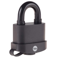 YALE Y220B High Security Open Shackle Weatherproof Padlock 61mm Pack of 1 - Black