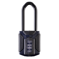 SQUIRE CP50S All Terrain Combination Padlock Long Shackle - Black & Blue