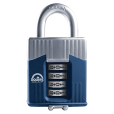 SQUIRE Warrior Open Shackle Combination Padlock 55mm  - Blue & Silver